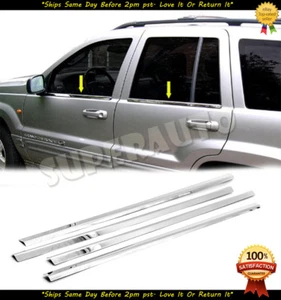 Borde de ventana de acero inoxidable pulido para Jeep Grand Cherokee 2003 2004  - Imagen 1 de 2