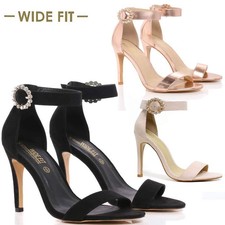 silver kitten heel sandals wide fit