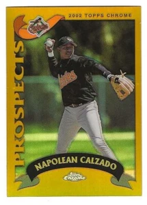 2002 Topps cromo oro refractor #321 Napoleón Calzado Baltimore Orioles PROS - Imagen 1 de 1