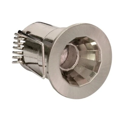 Ghiera per faretto G4 da incasso tonda fissa nichel satinato IP20 diametro 33mm - Immagine 1 di 2