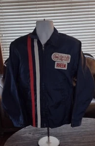 Chaqueta de Carreras de Nailon Rara Publicidad De Colección Rheem Econ-O-Air Alta y Aire Acondicionado L - Imagen 1 de 5