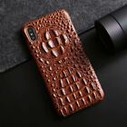 Real Genuine Cowhide Leather 3d Crocodile Cover Case For Apple Iphone Xs Max Xr