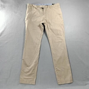 Polo Ralph Lauren Pantaloni Uomo Elasticizzati Slim Fit Beige Cachi Taglia Effettiva 36x32 - Foto 1 di 6