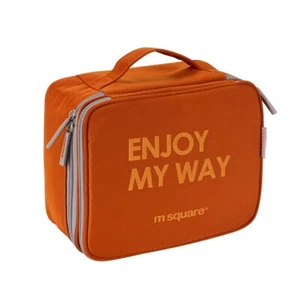 M SQUARE equipo de viaje gran capacidad multifuncional bolsa de maquillaje cosmético naranja - Imagen 1 de 8