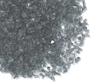 2 Lbs. Broken Tempered Glass for Craft/Art Projects - SMOKE (grey), 1/4" Thick - Picture 1 of 1