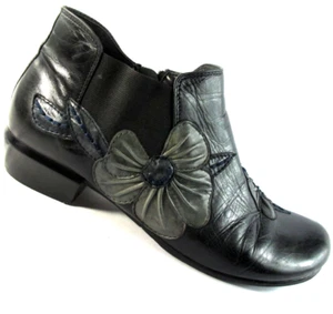 Regarde Le Ciel Ankle Boots Black Leather Made In Spain Women's 40 / US Size 9 - Picture 1 of 11