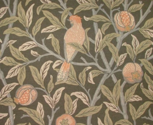 William Morris Bird & Pomegranate 100% Cotton Curtain Upholstery Cushion Fabric - Picture 1 of 20