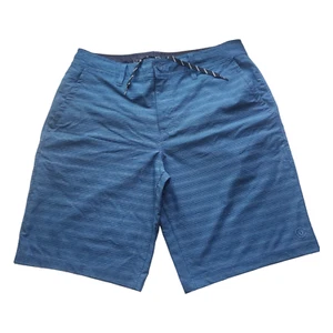 Hang Ten Man`s Shorts Size 34 Blue with Stipes Below the Knee Fit Casual - Picture 1 of 6