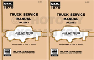 GMC Shop 1978 camioneta pickup manual Jimmy Suburban Sierra libro de servicio de reparación - Imagen 1 de 2