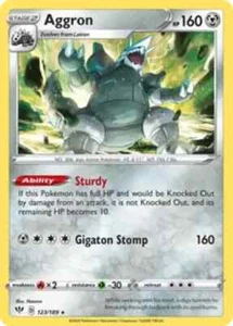 Aggron 123/189 Holo Rare Pokemon Darkness Ablaze - Picture 1 of 1