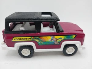 Vtg Tootsietoy Pick-Up Truck with Top Hunting Duck Fishing Maroon/Black - Picture 1 of 5