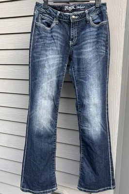 Rock 47 by Wrangler Jeans Womens Size 5/6 32 Bootcut Western Cowgirl Rodeo - Image 1 of 4