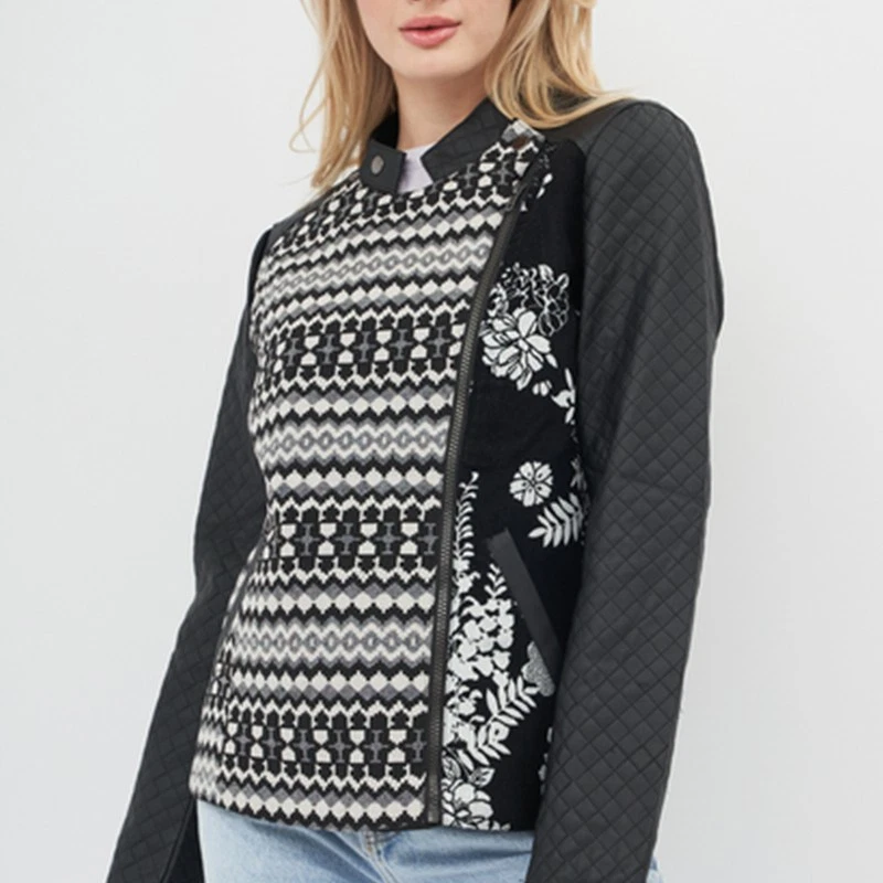 Veste Décontractée Femme Desigual Noire CY6 Taille L EU 40