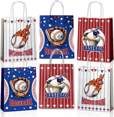 24 Piezas Bolsas de Béisbol con Asas, Favores de Fiesta de Béisbol Regalo Caramelo Golosina Foto 1 de 4