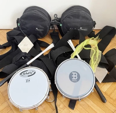 RMV & Meinl Tamburin Handtrommel Set mit Taschen und Riemen von Macapart - Bild 1 von 4