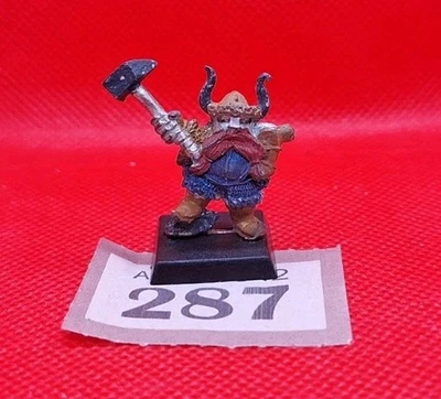 Warhammer Fantasy Citadel Norse Dwarf Chief Metal Hammer 1 Games Workshop 1987 - Image 1 of 3
