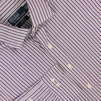 Camisa Polo Ralph Lauren Para Hombres 16.5 34 35 Regent Calce Clásico Camisa de Vestir a Rayas Foto 1 de 4