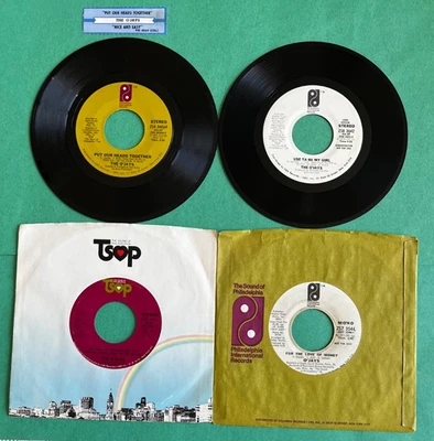 Lot Of 4 The O'Jays - 45RPM - For The Love Of Money, Use Ta Be My Girl - Promo Foto 1 de 4