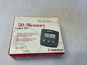 RadioShack 50-Memory Three-Line Display Caller-ID CID-937 Grafit 43-937 - Zdjęcie 1 z 5
