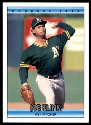 1992 Donruss Joe Klink Oakland Athletics #183 - Image 1 of 2
