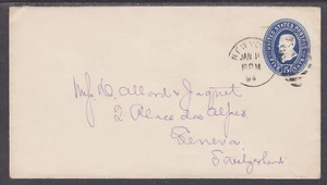 US Sc U330. 1894 5c R.F. Downing & Co. Entire to Geneva, Switzerland - Picture 1 of 2