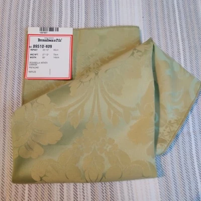 Brunschwig & Fils Rosabella Woven Damask Sample Fabric Trevira Upholstery 27x26. - Image 1 of 4