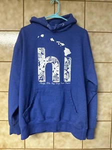 Smart Blanks Aloha Maui Kona Kawaii Hawaii Hoodie, Island Vacation, Unisex Sz Lg - Picture 1 of 11
