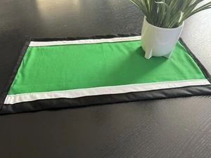 Football Sports Team Colors Table Topper Runner 20x10.5 Kelly Green - Picture 1 of 1