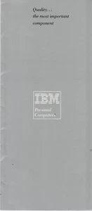 ITHistory (1986) IBM FOLLETO: "Calidad el componente más importante" Q ** - Imagen 1 de 3