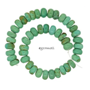 Natural Chinese Turquoise Rondelle Beads 8mm 8" #82060 - Bild 1 von 1