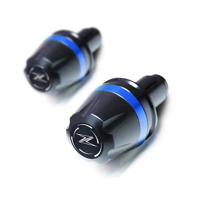 Racing Blue Bar Ends Set V-RANGER For Kawasaki Z125 Pro 16-19 18 17 - Image 1 of 4