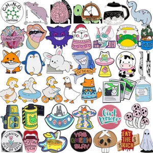 Schmuck Cartoon Anstecknadeln Piercing Brosche Kragen Emaille Corsage  ≌ - Picture 1 of 124