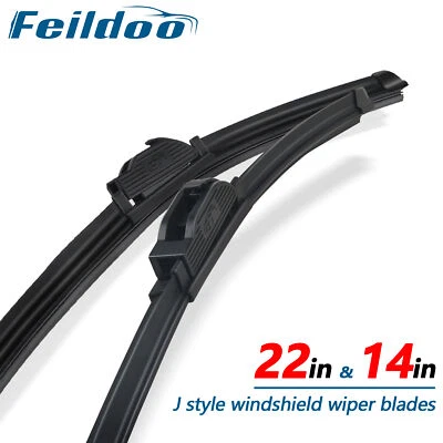Feildoo 22" 14" Windshield Wiper Blades Fit For Nissan Micra 2019 J U HOOK 2Pcs - Image 1 of 4