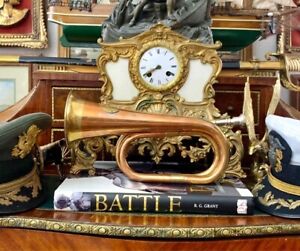 Copper & Brass Bugle Instrument Vintage Home Office Decor Addition
