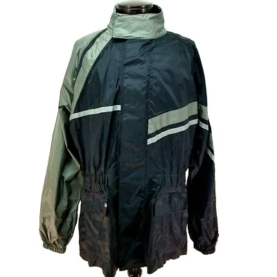 Vtg TOURMASTER Rain Jacket Windbreaker Reflective MX Motorcycle Riding Men's XL  - Image 1 of 4