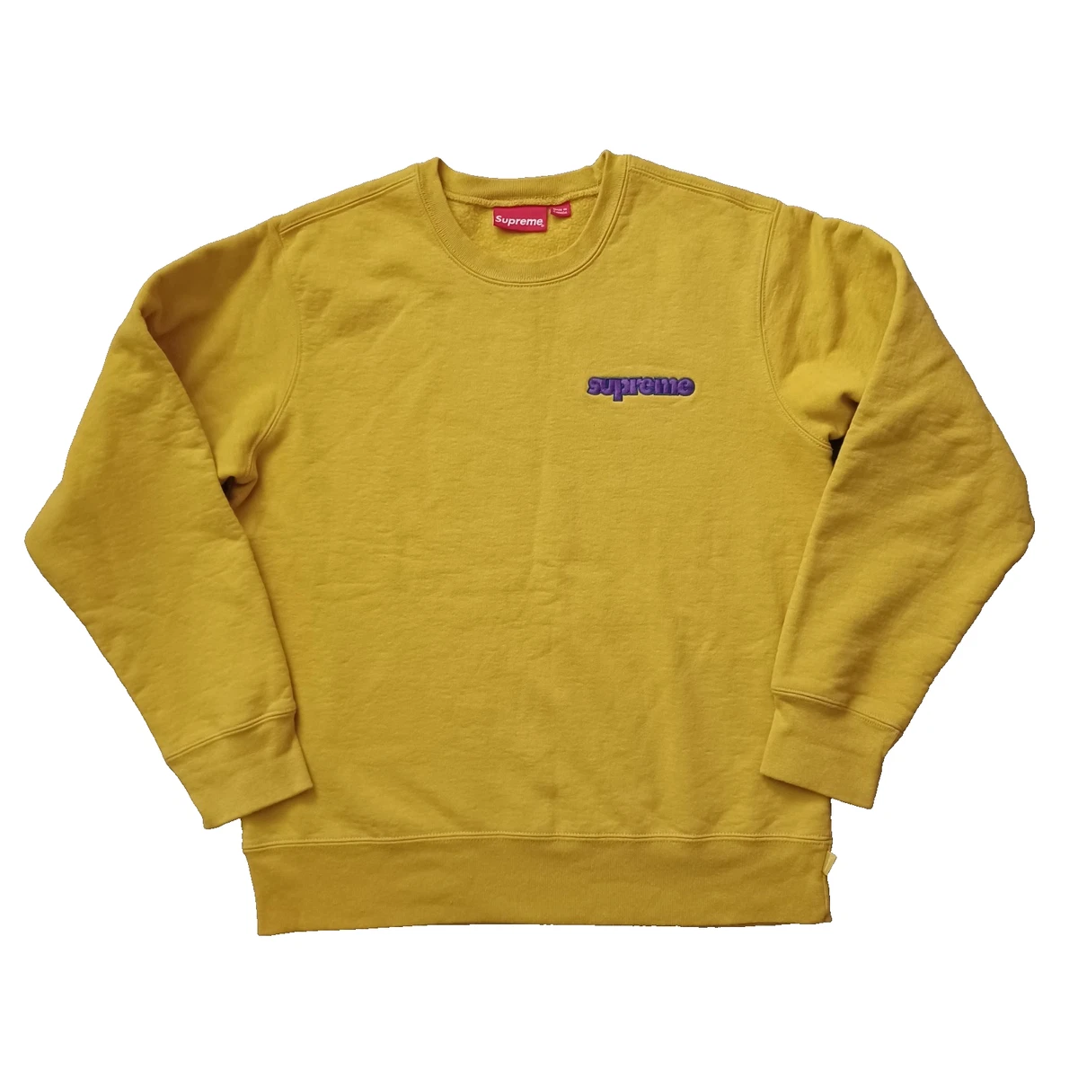 Supreme Box Logo Crewneck Pale Yellow Supreme Box Logo Crewneck