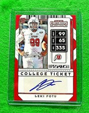 LEKI FOTU COLLEGE TICKET ROOKIE AUTO CARDINALS 2020 CONTENDERS DRAFT PICKS RC 