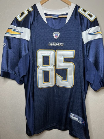 Reebok Mens Vintage San Diego Chargers Antonio Gates #85 Jersey Blue Size 54 Cover