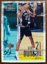 TIM DUNCAN, 2001-02 UPPER DECK PLAY MAKERS LIMITED #84, SPURS