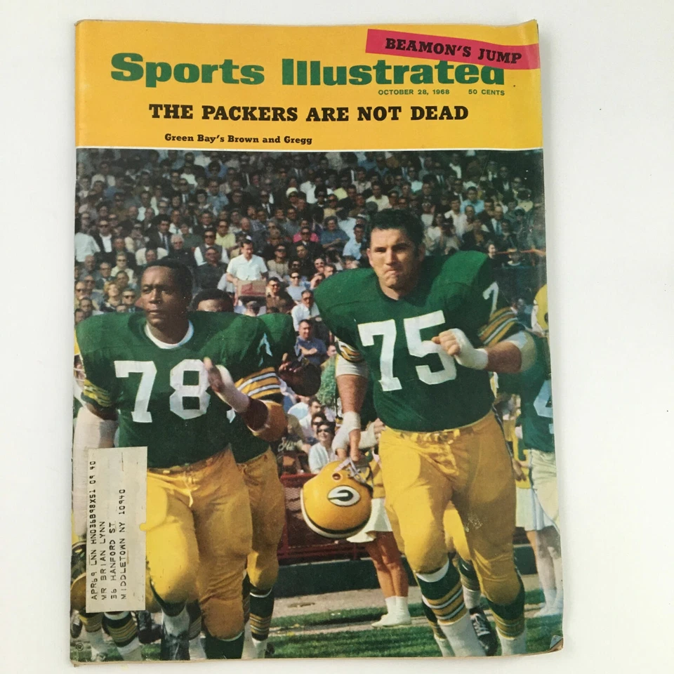October 28, 1968 Green Bay Packers Bob Brown & Forrest Gregg SPORTS ILLUSTRATED - Image 1 of 1