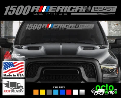 подходит для dodge ram 1500 hemi rebel AMERICAN наклейка на лобовое стекло аксессуары диски - Изображение 1 из 4