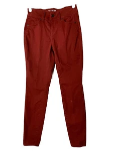 NoBo Womens Jeans Rust Dark Burnt Orange Size 9 Mid Rise Skinny 5 Pocket Stretch - Picture 1 of 8