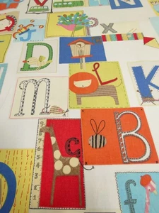 Harlequin Little Letters Tangerine/Emerald Curtain Fabric 4 Metres - Picture 1 of 6