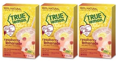 True Lemon Raspberry Lemonade Drink Mix 3 Pack - Image 1 of 2