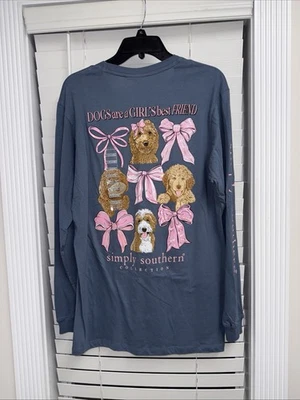 Camiseta manga larga Simply Southern Dogs Are A Girls Best Friend talla M nueva con etiquetas Foto 1 de 4