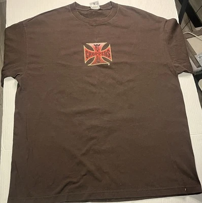 Raro marrón perfecto estado años 90 JESSE WHO? Camiseta WEST COAST CHOPPERS Foto 1 de 4