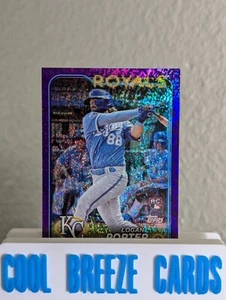 2024 Topps Series 2 Logan Porter Purple Holofoil RC Kansas City Royals /799 - Picture 1 of 3
