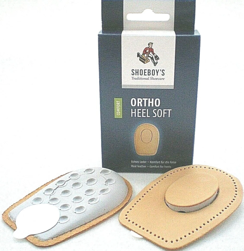Shoeboy's Ortho Heel Soft Leder Fersenkissen Fersensporn Einlagen Fersen Polster 38-40