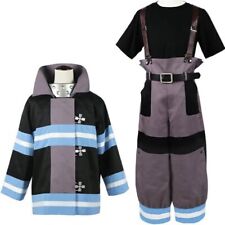 Fire Force Shinra Kusakabe Anime Cosplay Fire Costume Coat Jacket Overalls Pants