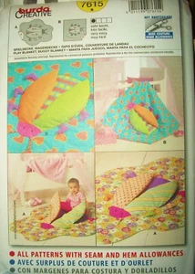 Burda 7615 Schnittmuster Baby Bug Spielmatte Decke SEHR EINFACH UNGESCHNITTEN OOP - Bild 1 von 2
